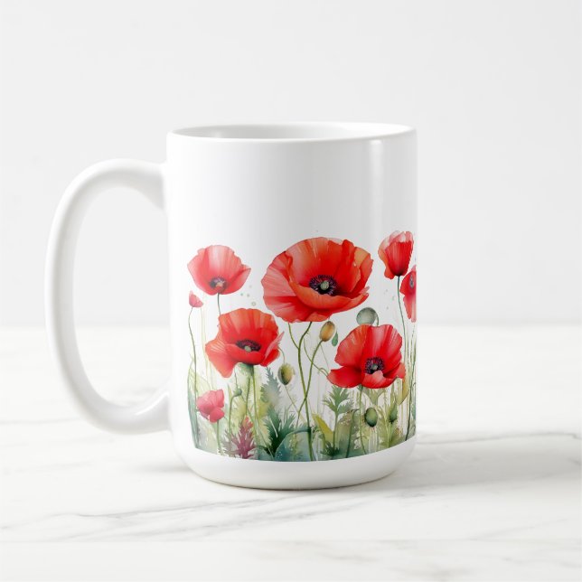 Red Poppy Mug (Left)