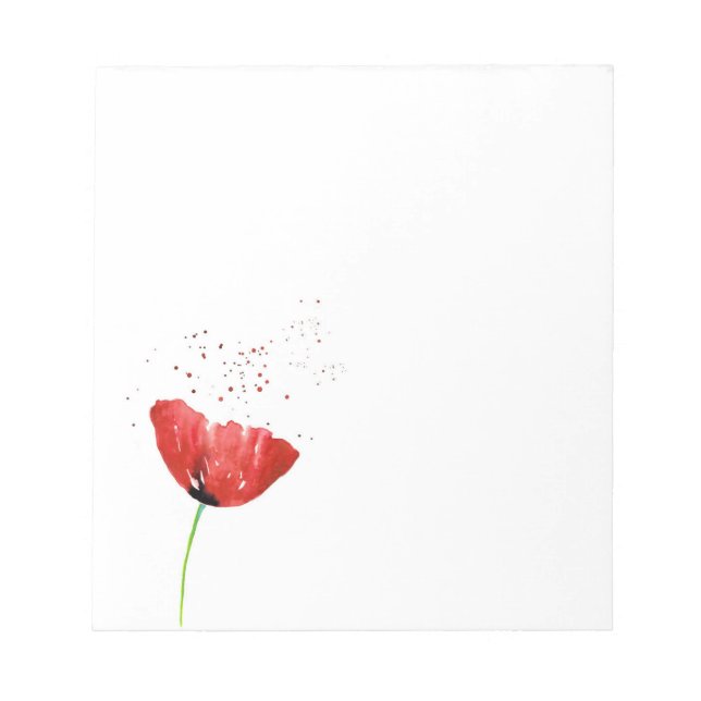 Red Poppy Notepad (Front)