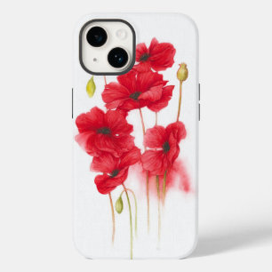 Red Poppy Painting on White  Case-Mate iPhone 14 Case