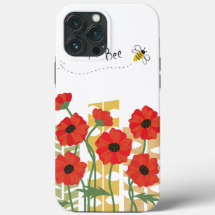 Red Poppy Patch with Bee iPhone 6 Case