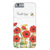 Red Poppy Patch with Bee iPhone 6 Case