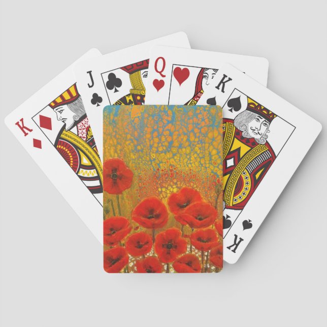 Red Poppy Playing Cards (Back)