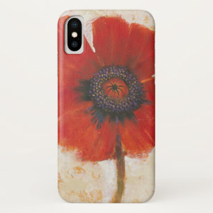 Red Poppy Portrait iPhone X Case