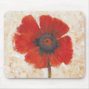 Red Poppy Portrait Mouse Mat