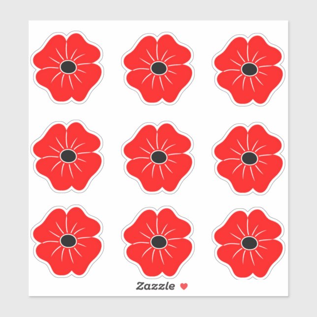 Red Poppy Remembrance Day (Sheet)