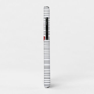 Red poppy striped lines black and white iPhone 11 pro case
