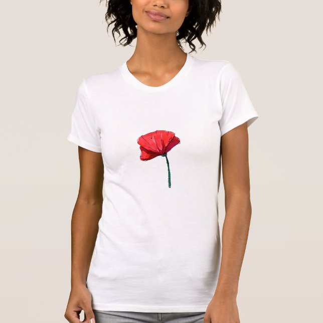 Red Poppy  T-Shirt (Front)