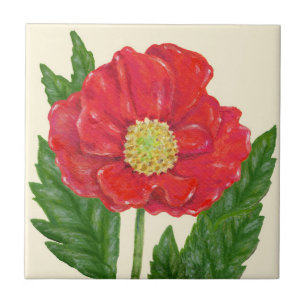 Red Poppy tile