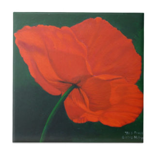 Red Poppy Tile