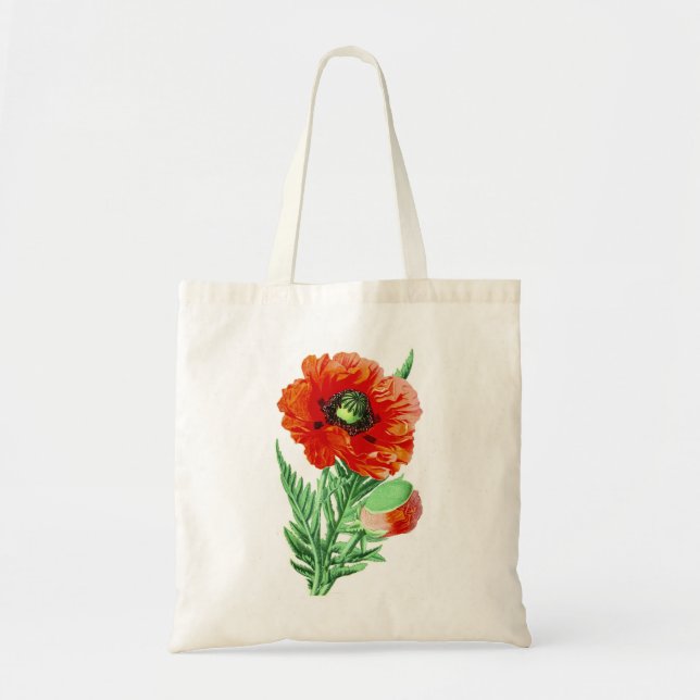 Red Poppy Tote Bag (Front)