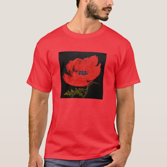 Red Poppy Unisex Basic T-Shirt (Front)