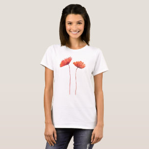 Red Poppy Wildflowers poppies flowers Vintage T-Shirt