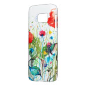 Red Poppy's Watercolors & Colourful Flowers Case-Mate Samsung Galaxy Case (Back Left)