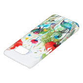 Red Poppy's Watercolors & Colourful Flowers Case-Mate Samsung Galaxy Case (Bottom)