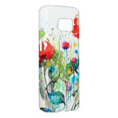 Red Poppy's Watercolors & Colourful Flowers Case-Mate Samsung Galaxy Case (Back/Right)