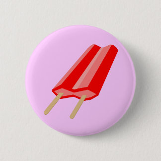 Red Popsicle 6 Cm Round Badge