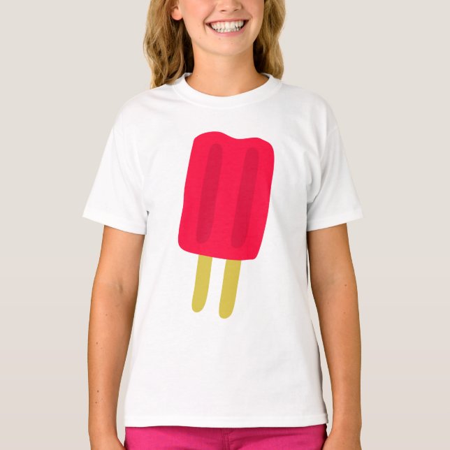 Red Popsicle Girls T-Shirt (Front)