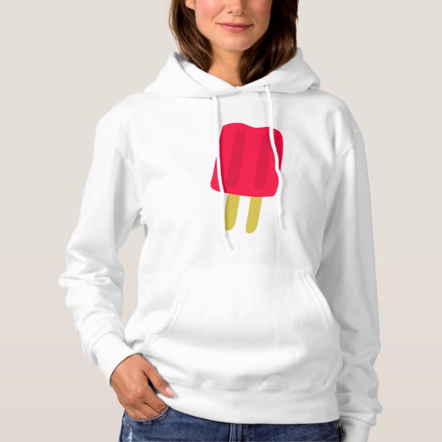 Red Popsicle Womens Hoodie (Front)