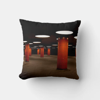 RED POST UNDER CEILING LIGHT AT NIGHT CUSHION