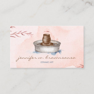 Red Pottery Ceramic Artist Tool sculpture Business Card