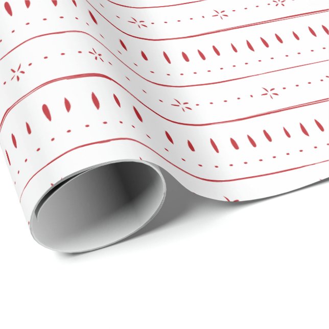 Red Pottery Pattern Wrapping Paper (Roll Corner)
