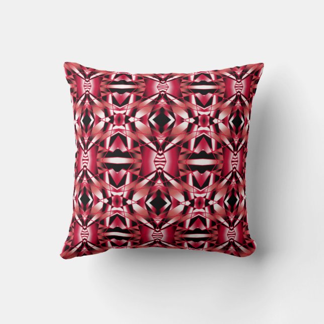 Red Power Perspective Colour Gradient Filled Art Cushion (Back)