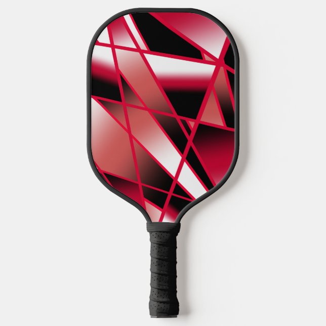 Red Power Perspective Gradient Colour Filled Art Pickleball Paddle (Front)