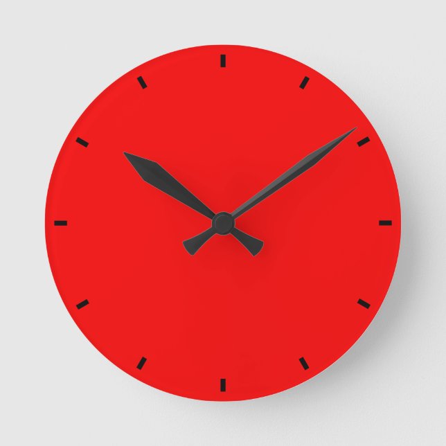 Red Power Round Clock (Front)