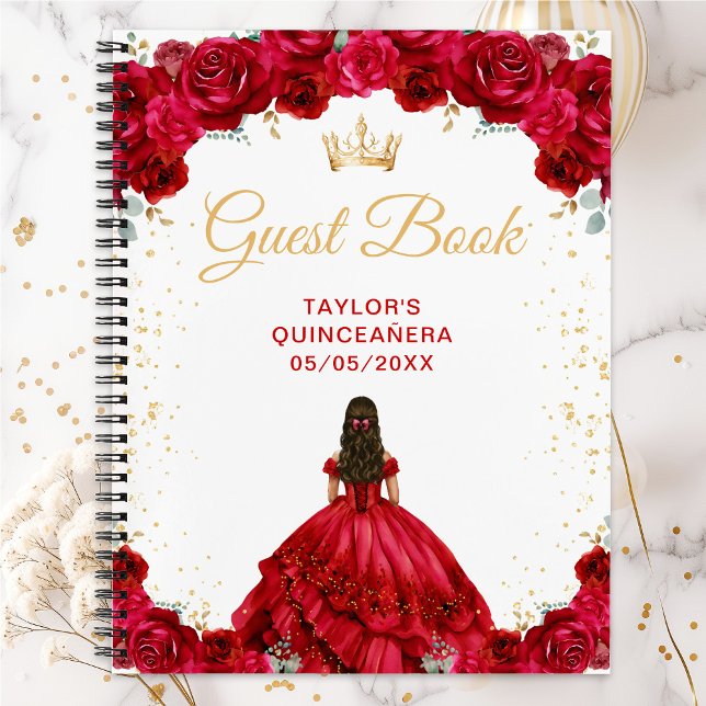Red Princess Quinceañera Guest Book (Creator Uploaded)