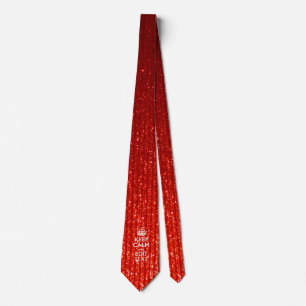 Red Print Personalise Your Keep Calm Gift Tie