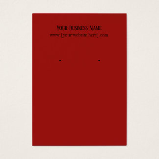 Red Professional Earring Business Cards