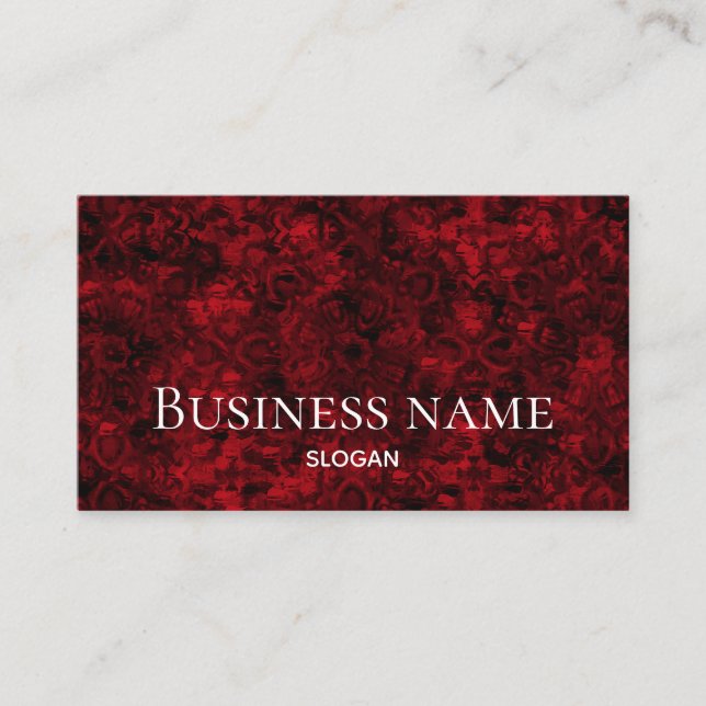 Red professional grunge standard business card (Front)