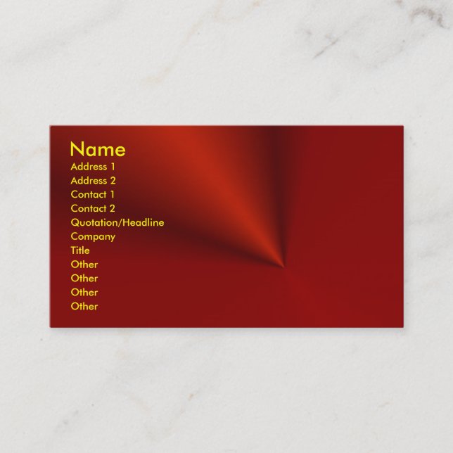 Red Profile Card (Front)