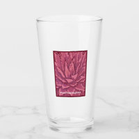 Red Promotional Agave Hashtag Glass Cup
