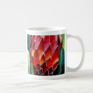 Red Protea flower original watercolour art Coffee Mug