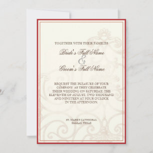 Red Protea Hummingbirds - Wedding Invitation