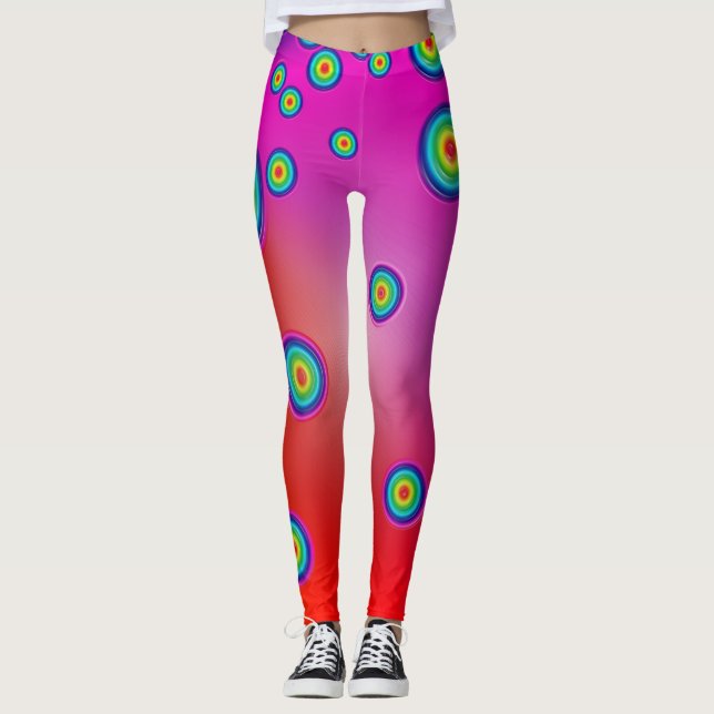 Red Psychedelic Leggings (Front)
