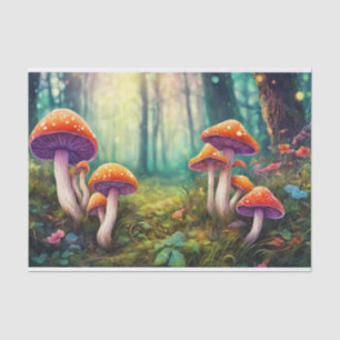 Red Psychedelic Mushrooms in the Forest Tissue Paper
