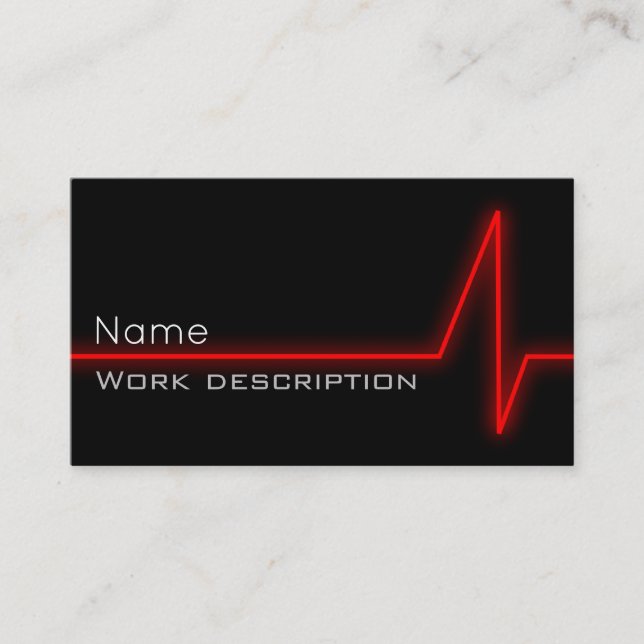 Red Pulse Business Card (Front)
