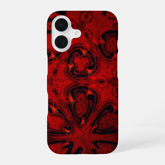 Red Punk iPhone 16 Case (Back)