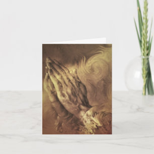 red puppy "praying hands" card