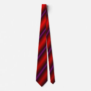 Red, Purple and Black Laser-Like Line Pattern Tie