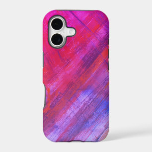 Red + Purple + Blue Slashes of Colour On iPhone