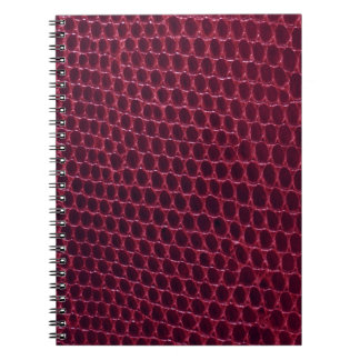 Red Purple Burgundy Maroon snake skin leather Notebook