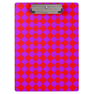 Red Purple Chequered Diamond Pattern  Clipboard