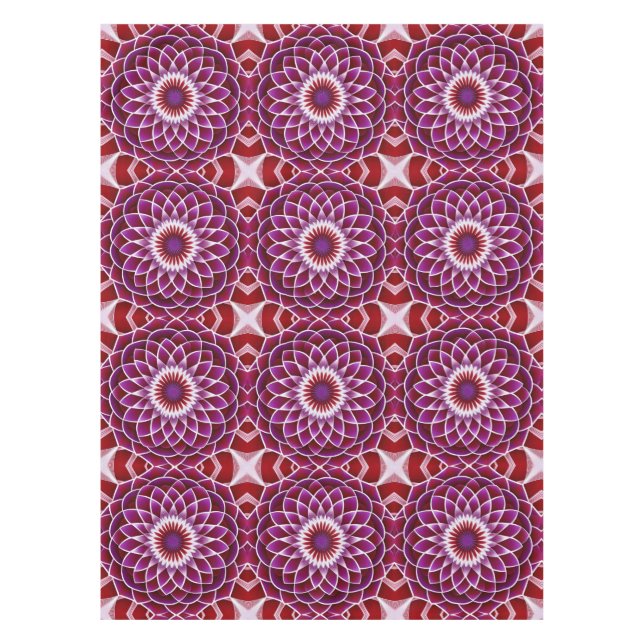 Red Purple Dahlia Tablecloth (Front)
