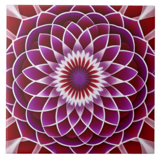 Red Purple Dahlia Tile