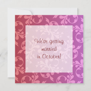 Red & Purple Scroll Invitation