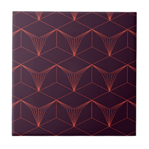 Red-purple, simple, elegant, luxurious graphic tile