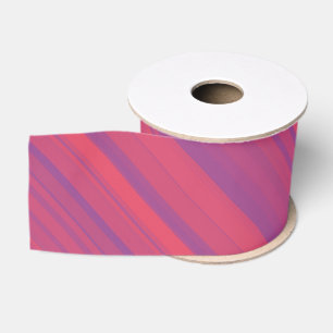 Red Purple Stripes Seamless Pattern Grosgrain Ribbon